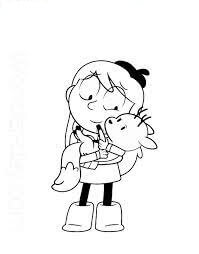 Dibujo de Hilda Sosteniendo una Ramita para Colorear