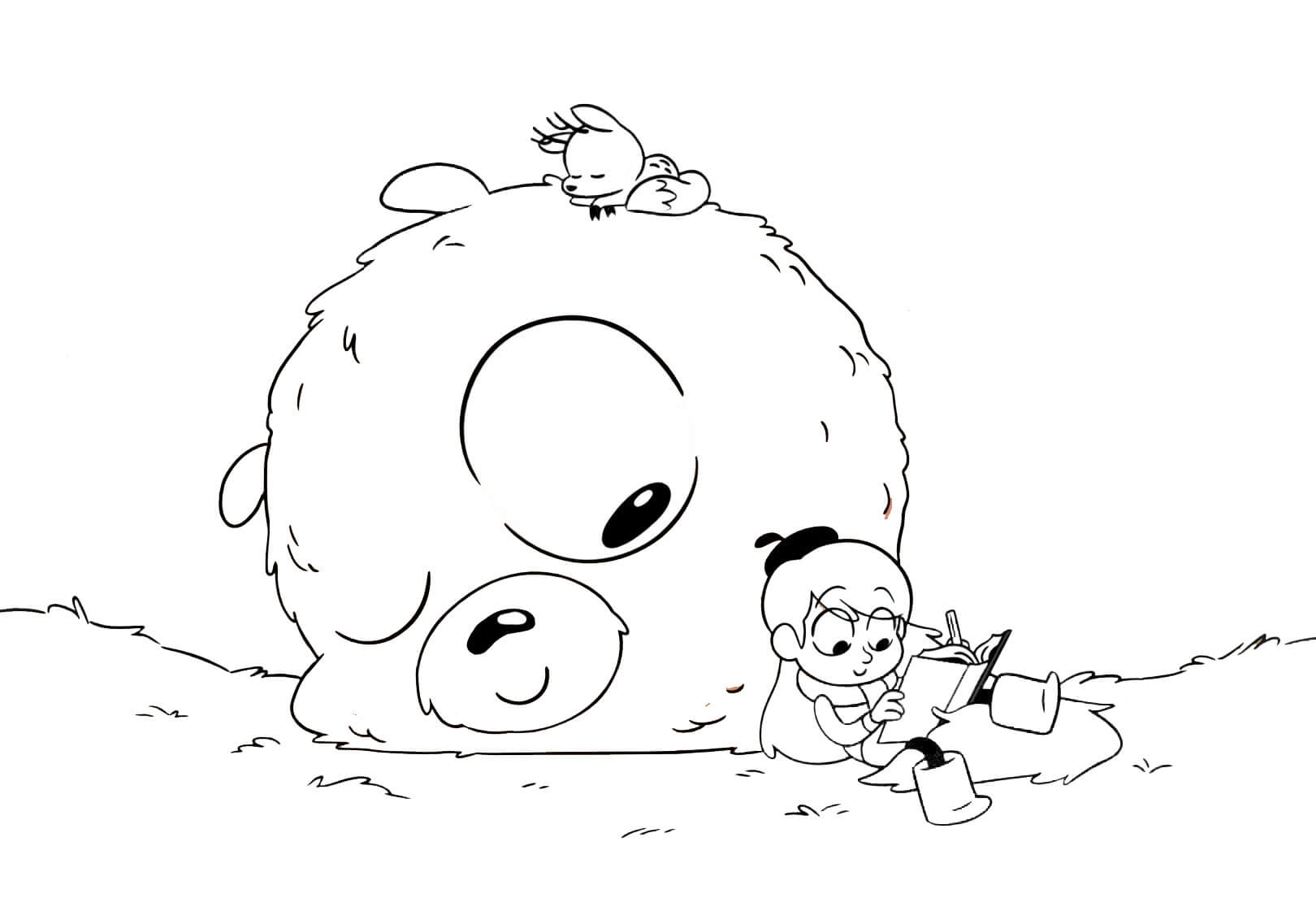 Dibujo de La Pintura de Hilda para Colorear