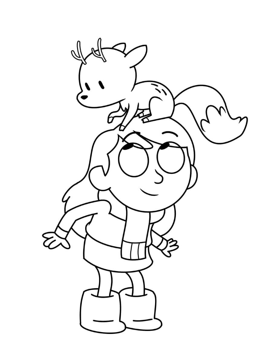 Dibujo de Ramita en la Cabeza Hilda para Colorear