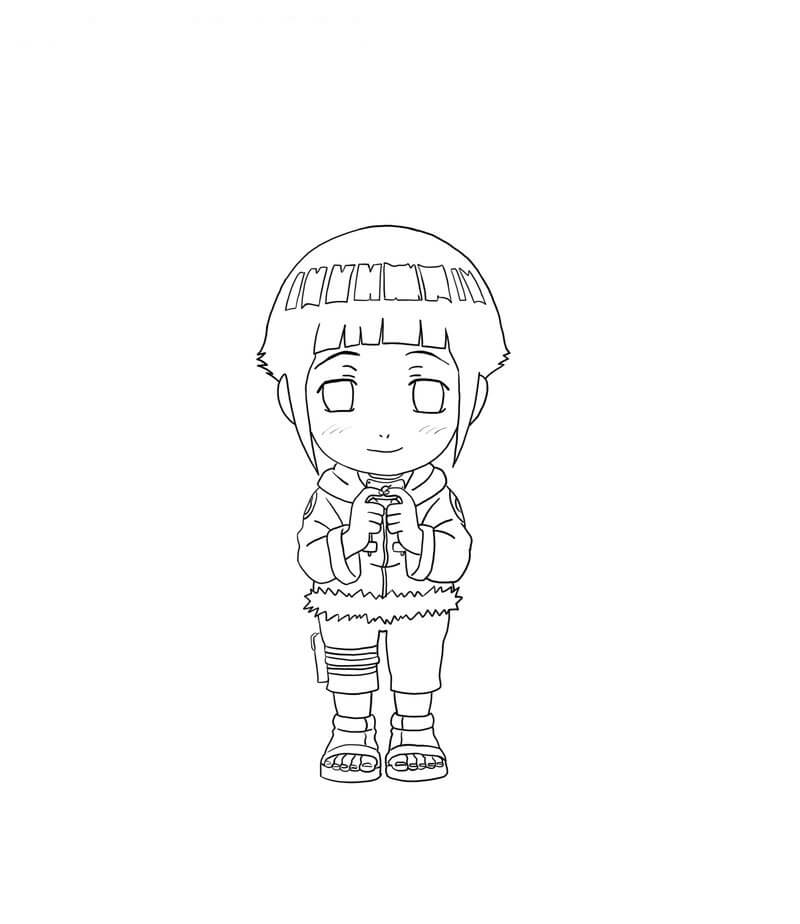 Dibujo de Chibi Hinata para Colorear