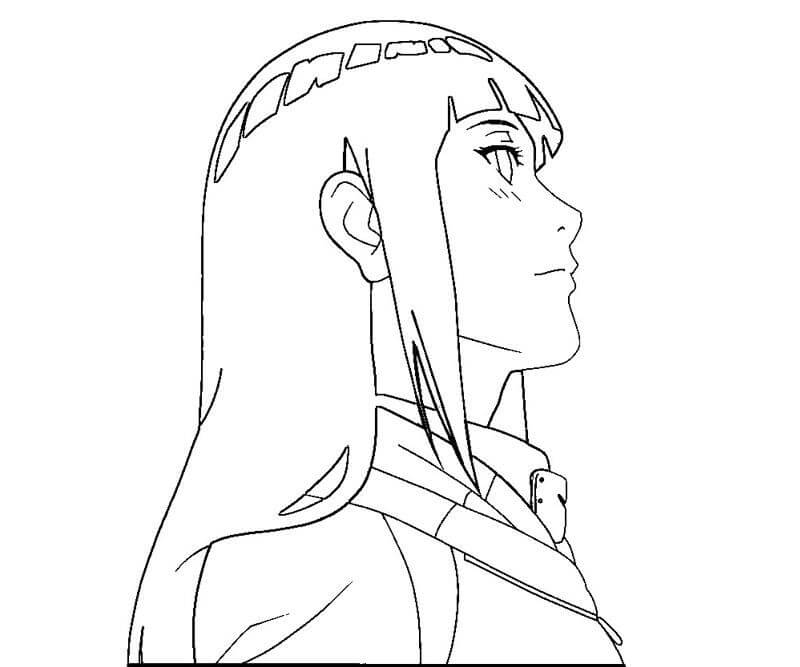 Dibujo de Hinata Divertida para Colorear