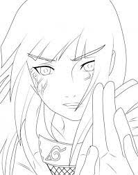 Dibujo de Hinata Enojada para Colorear