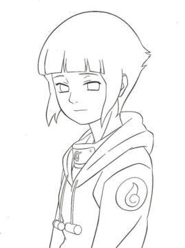 Dibujo de Hinata Linda para Colorear