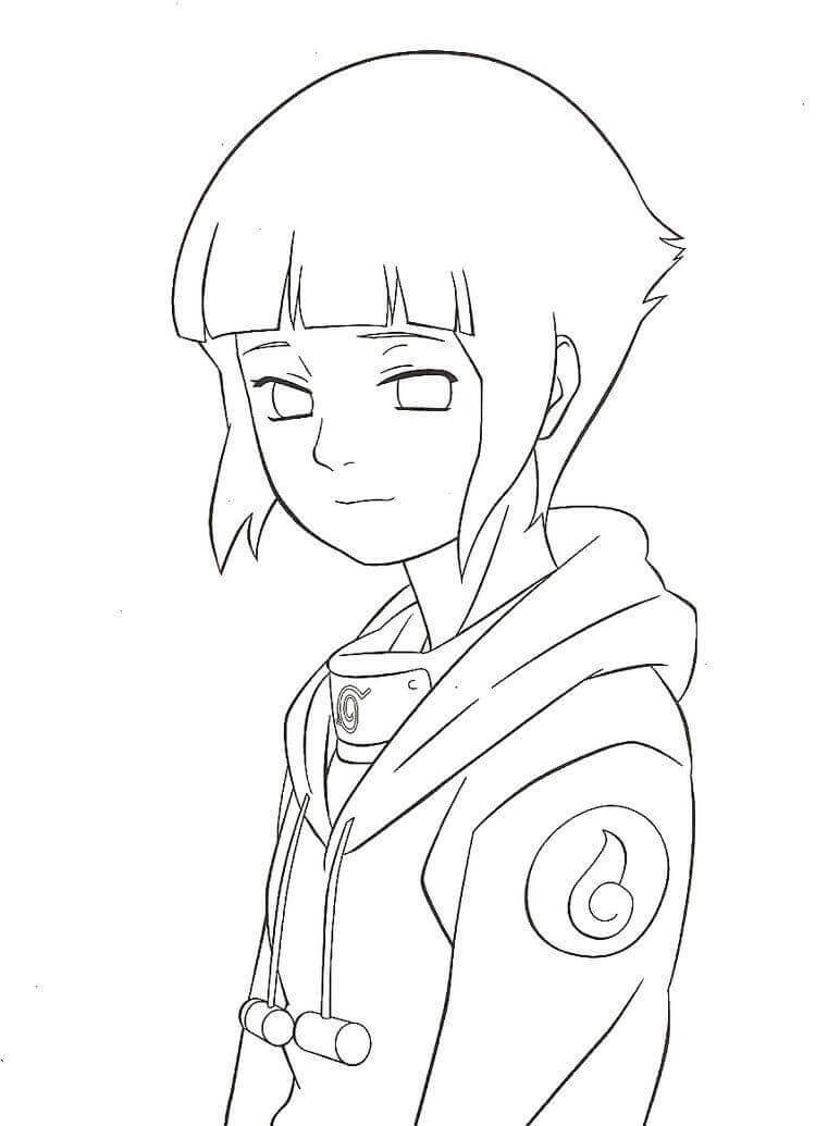 Dibujo de Hinata Linda para Colorear