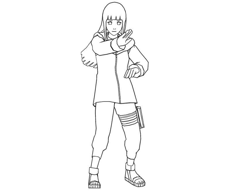 Dibujo de Hinata Luchando para Colorear