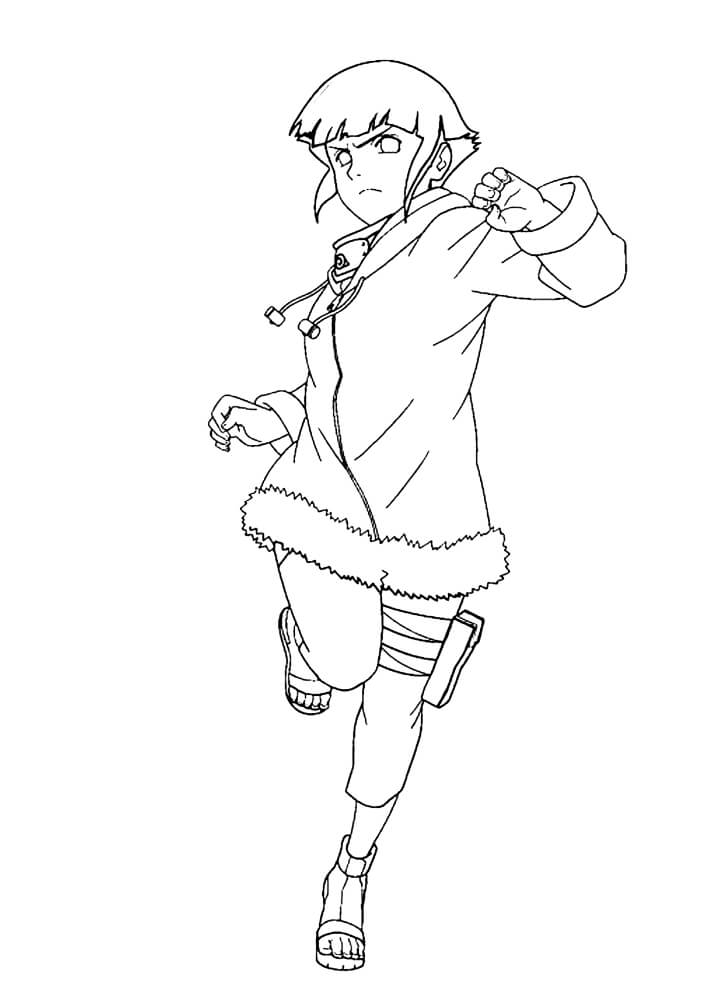 Dibujo de Pelea de Hinata Nia para Colorear