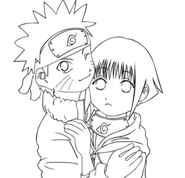 Dibujo de Naruto y Hinata para Colorear