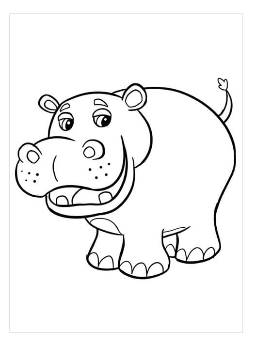 Dibujo de Buen hipopótamo para Colorear