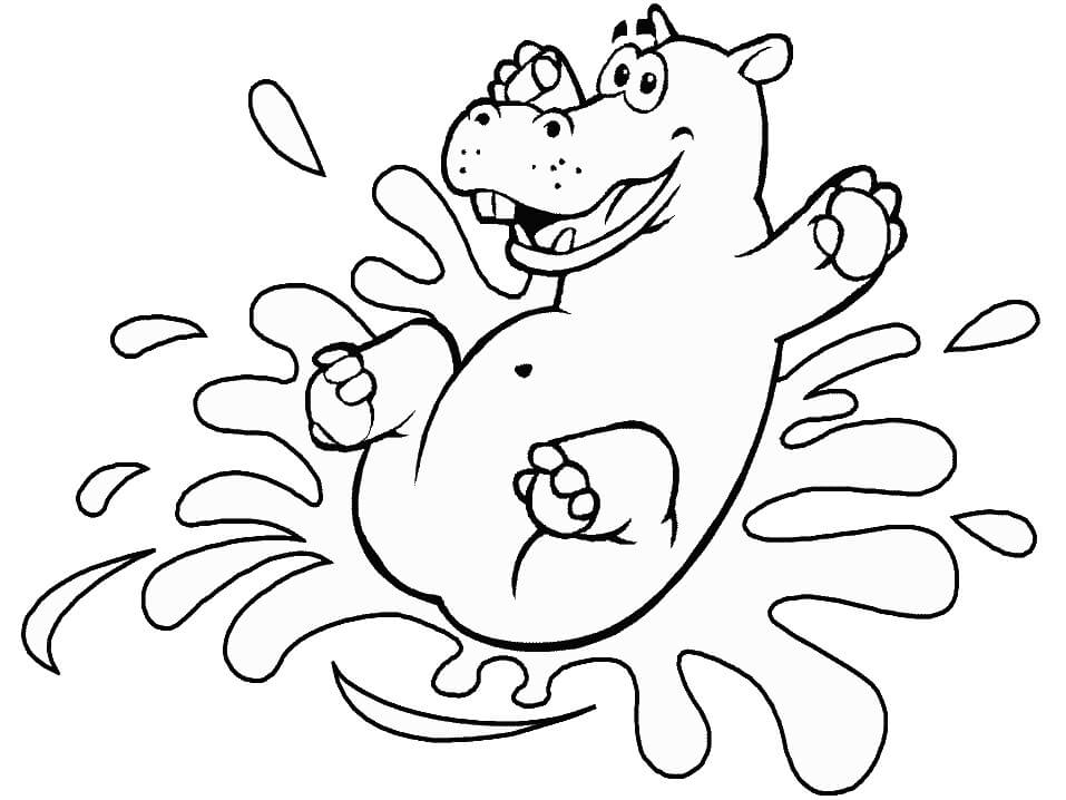 Dibujo de Hipona Feliz para Colorear