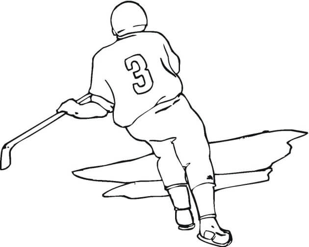 Dibujo de Buenos Jugadores de Hockey para Colorear