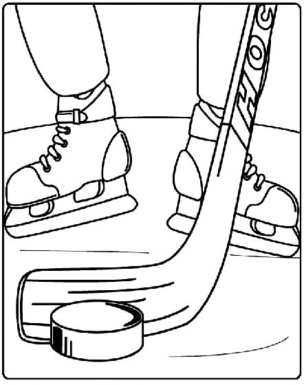 Dibujo de Hockey Bsico para Colorear