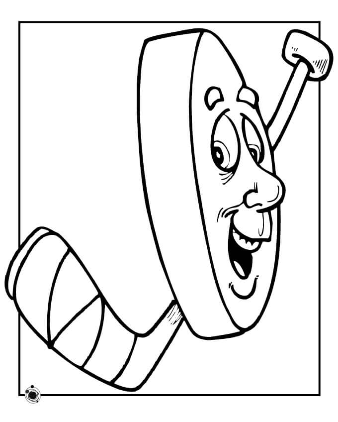 Dibujo de Palitos de Hockey Divertidos para Colorear