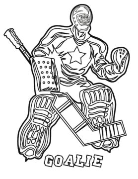Dibujo de Portero de Hockey para Colorear