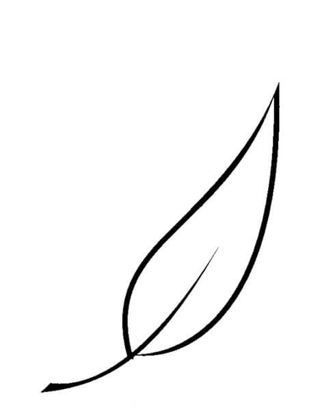 Dibujo de Colorea la Hoja para Colorear