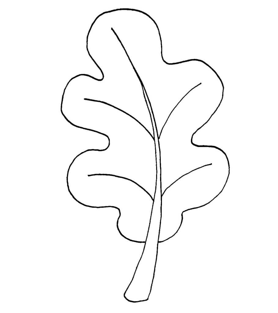 Dibujo de Hoja Impresionante para Colorear