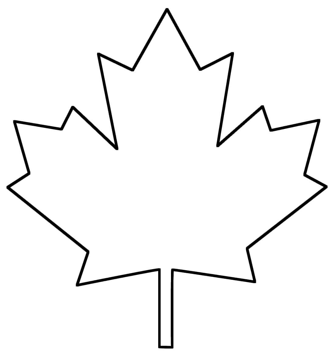 Dibujo de Hoja de Arce para Colorear