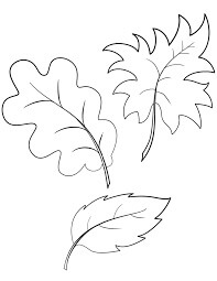 Dibujo de Tres Hojas para Colorear
