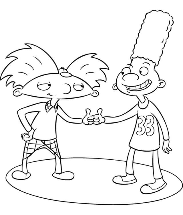 Dibujo de Arnold y Gerald para Colorear
