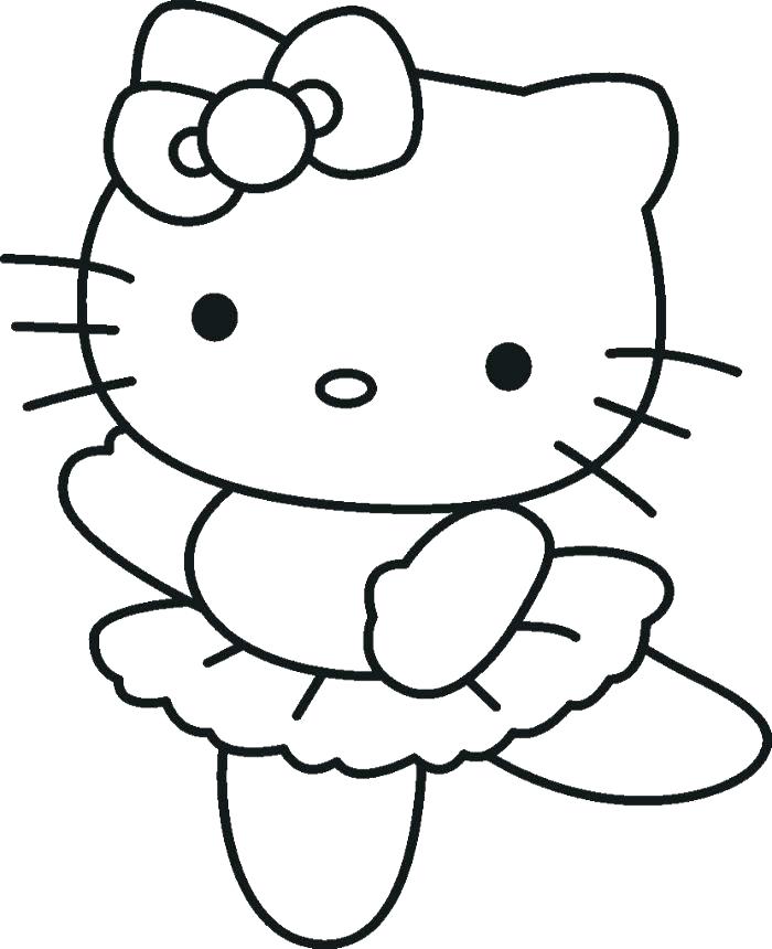 Dibujo de Gatito Bailando para Colorear