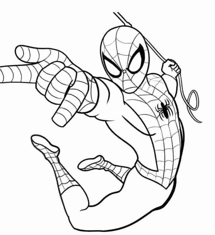 Dibujo de Asombroso Hombre araña para Colorear
