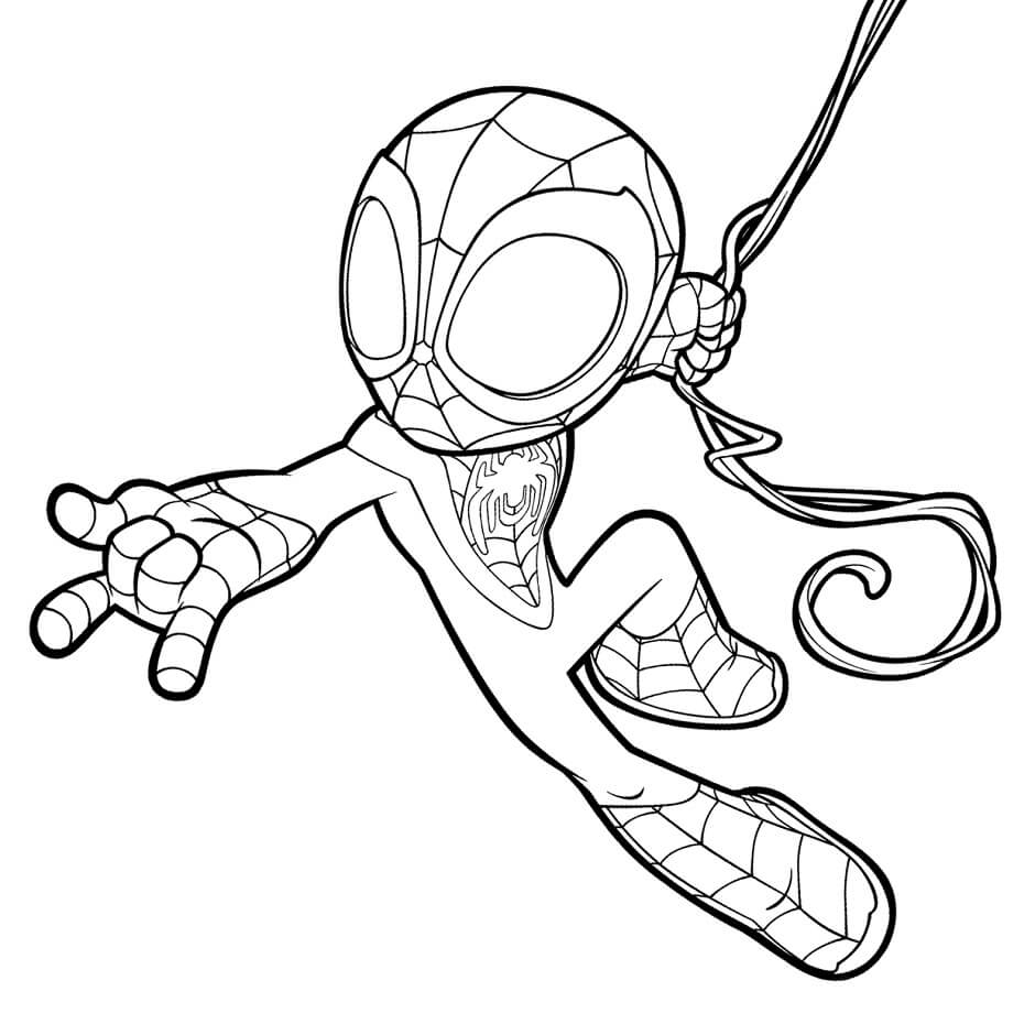 Dibujo de Diseño Libre de Spiderman para Colorear