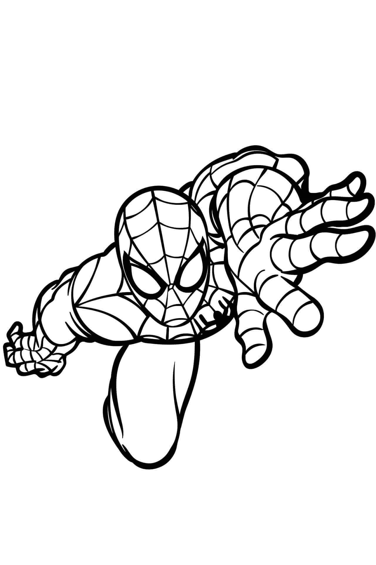 Dibujo de Escalada del Hombre araña para Colorear