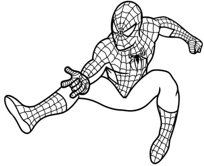 Dibujo de Fotos Gratis del Hombre araña para Colorear