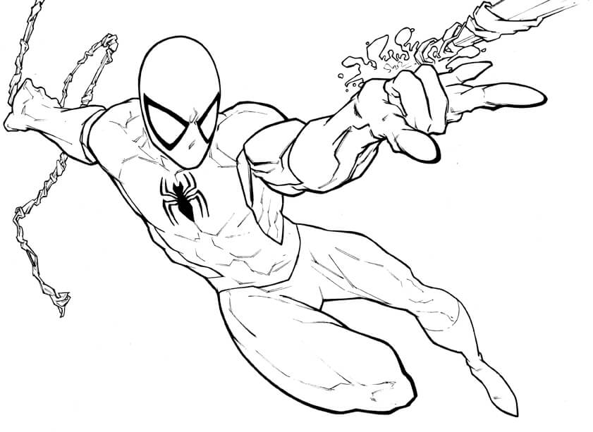 Dibujo de Imágenes Gratis del Hombre araña para Colorear