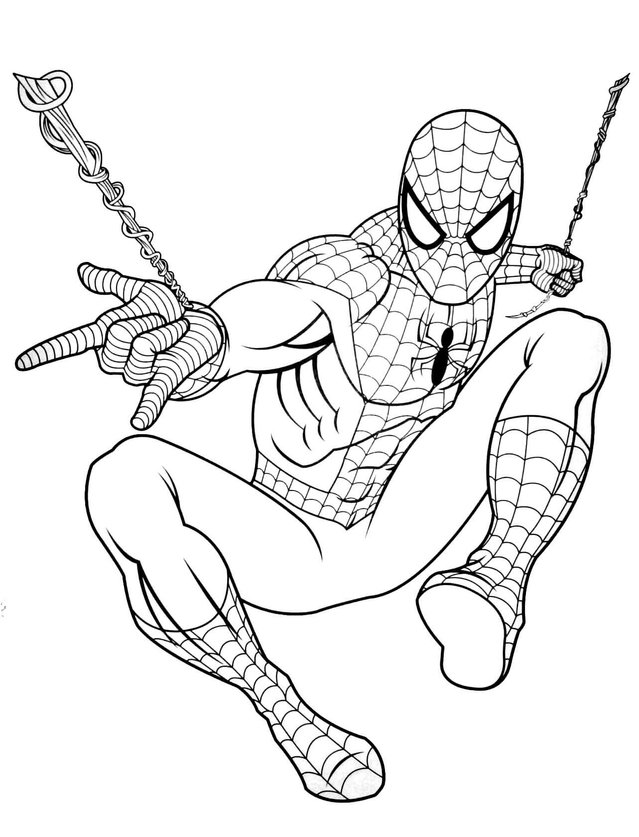 Dibujo de Impresionante Hombre araña para Colorear