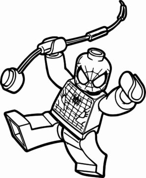 Dibujo de Increible Lego Hombre araña para Colorear