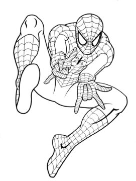 Dibujo de Lucha Contra el Hombre araña para Colorear