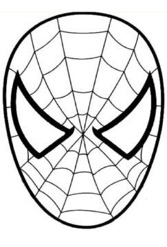 Dibujo de Máscara del Hombre araña para Colorear