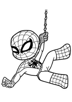 Dibujo de Pequeño Hombre araña para Colorear