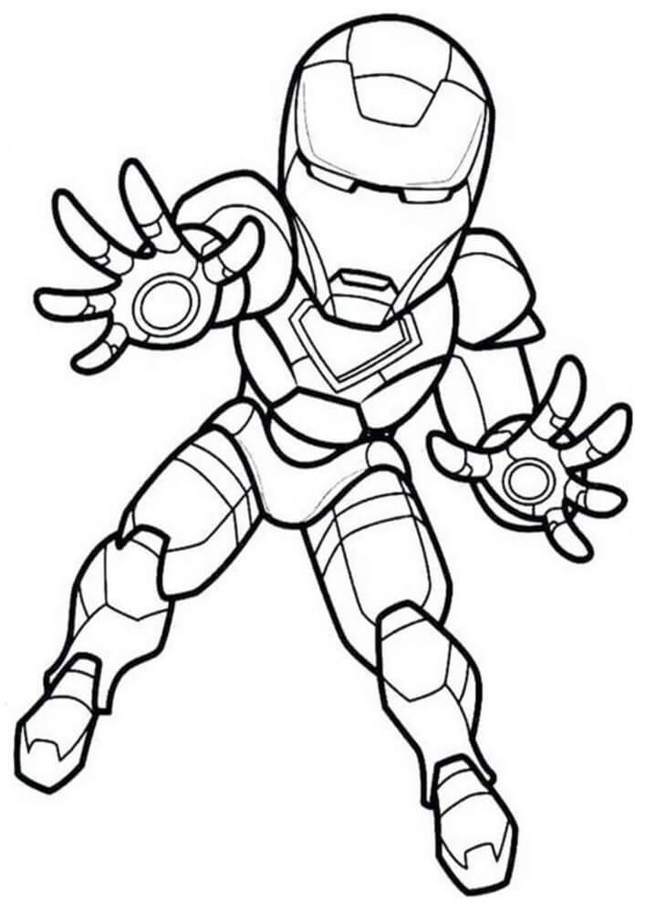 Dibujo de Chibi Ironman para Colorear