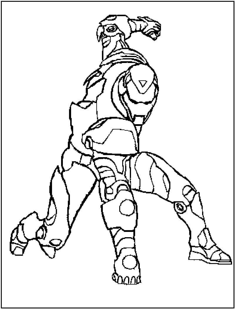 Dibujo de Básico Ironman para Colorear