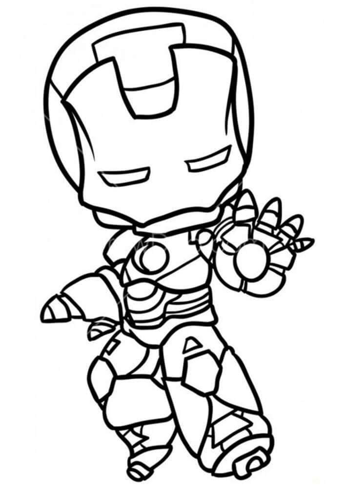 Dibujo de Divertido Ironman para Colorear