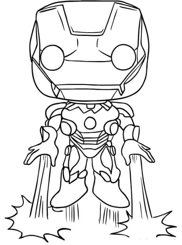 Dibujo de Funko Pop Ironman para Colorear