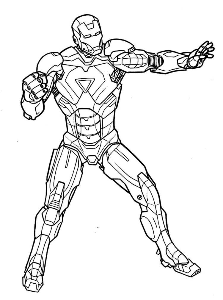 Dibujo de Hombre de Hierro Genial para Colorear