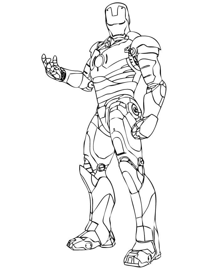 Dibujo de Impresionante Hombre de Hierro para Colorear