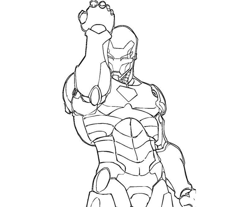 Dibujo de Increible Hombre de Hierro para Colorear