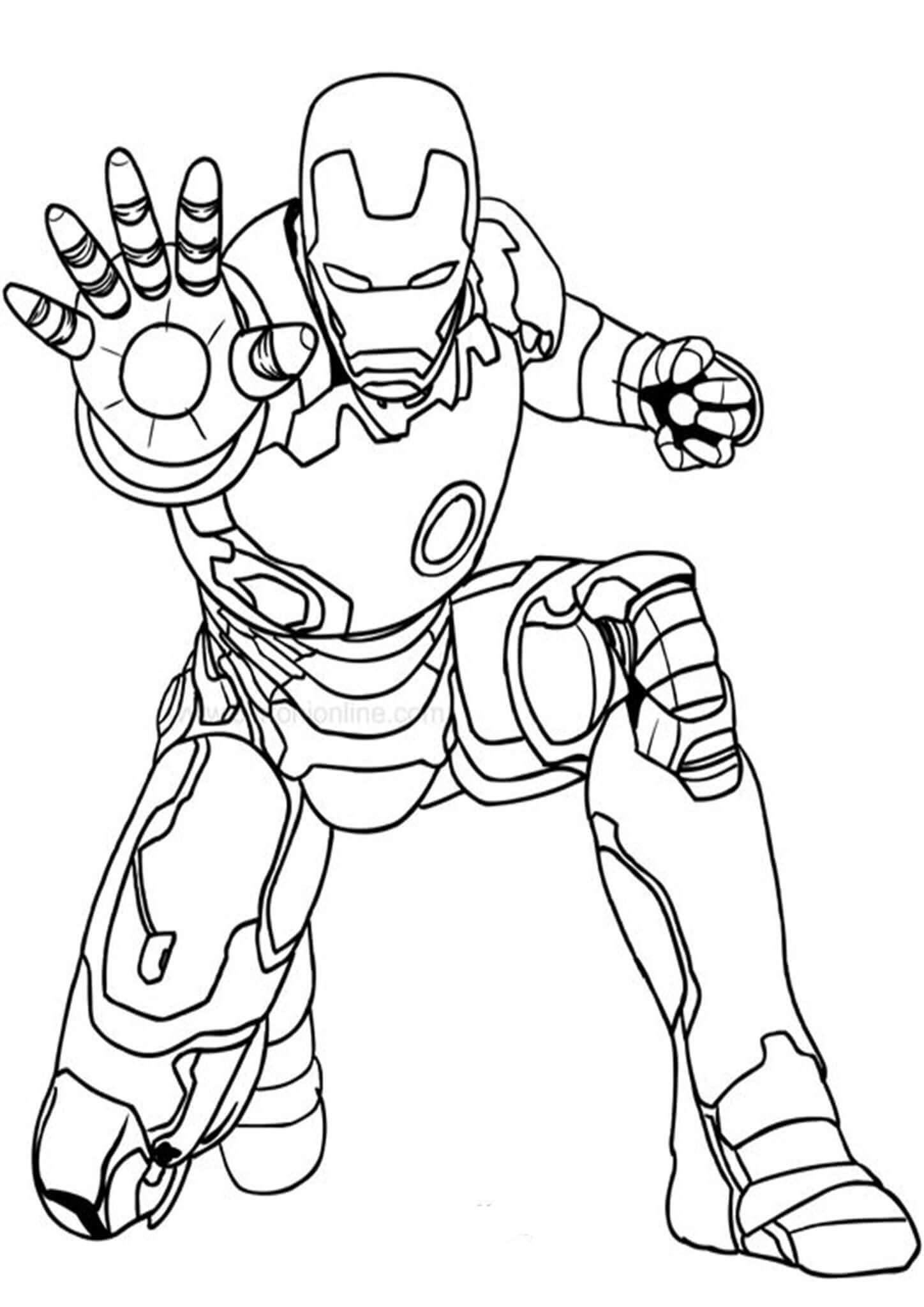 Dibujo de Ironman básico para Colorear
