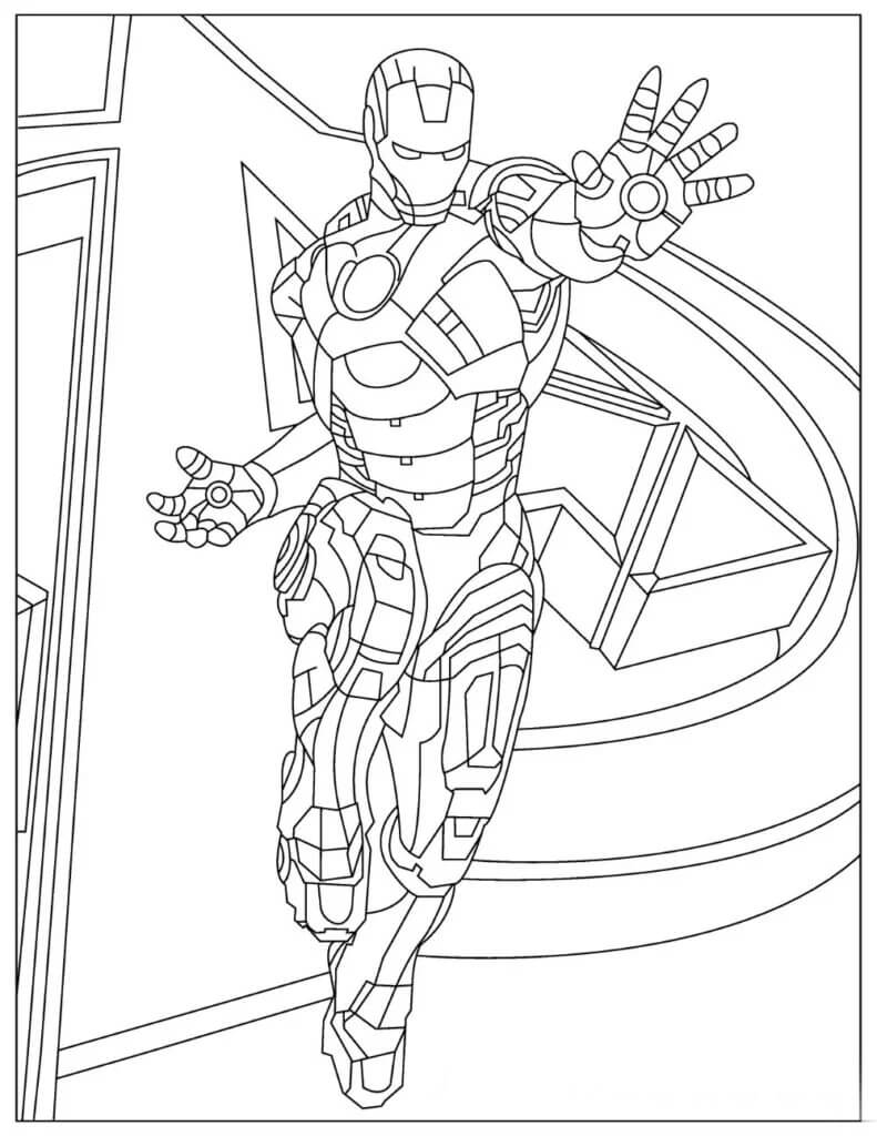 Dibujo de Ironman de Avengers para Colorear