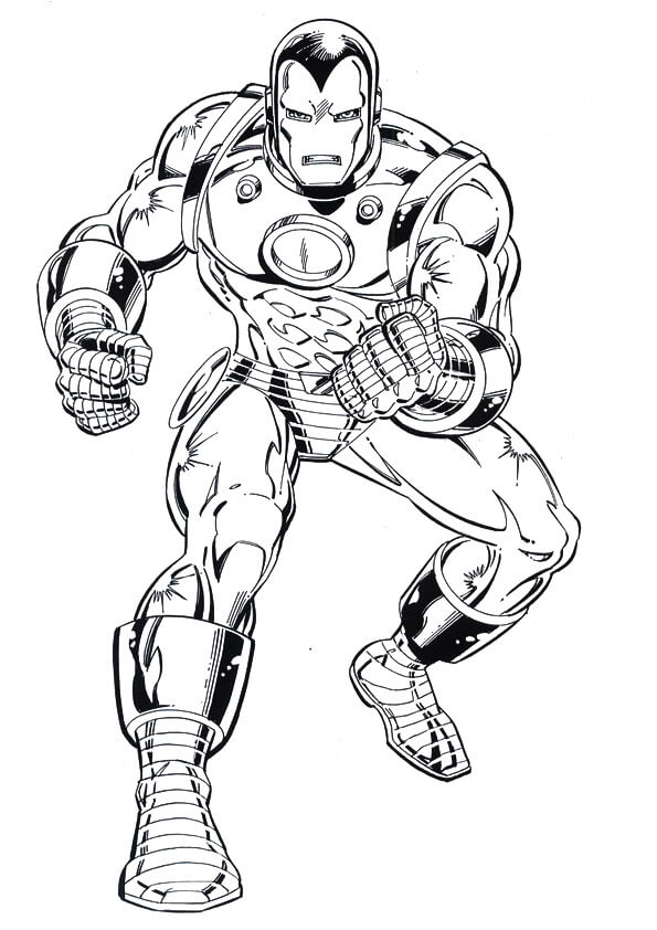 Dibujo de Ironman Enojado para Colorear