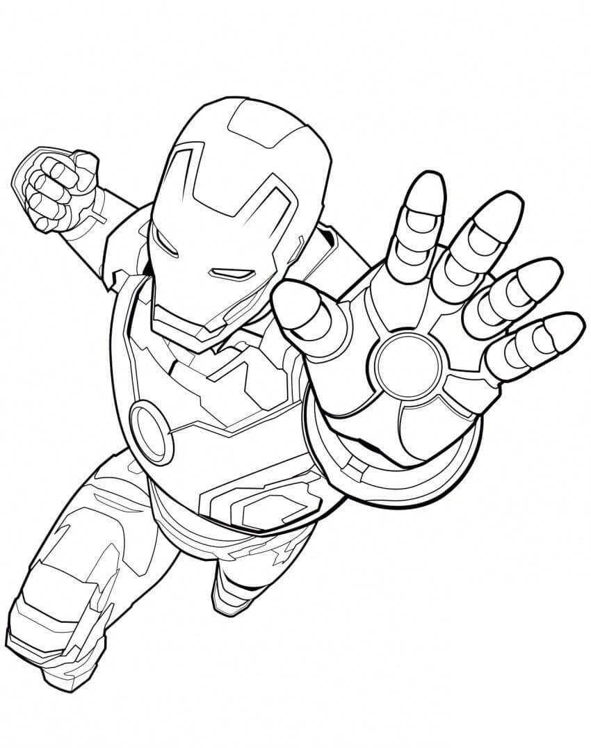 Dibujo de Lucha de Ironman para Colorear