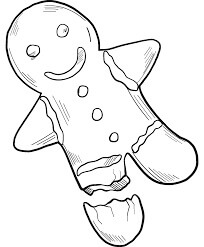 Dibujo de Buen Hombre de Jengibre para Colorear