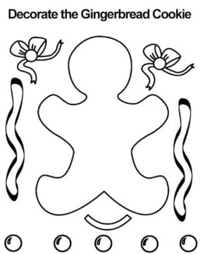 Dibujo de Decora la Galleta de Jengibre para Colorear