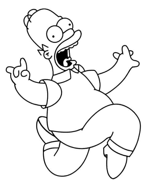 Dibujo de Homero Simpson para Colorear