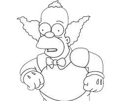 Dibujo de Payaso Homer Simpson para Colorear