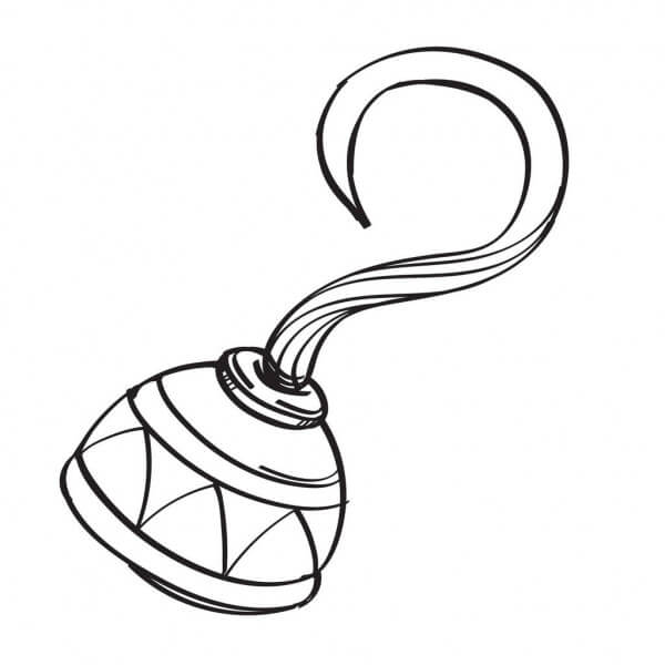 Dibujo de Gancho Normal para Colorear