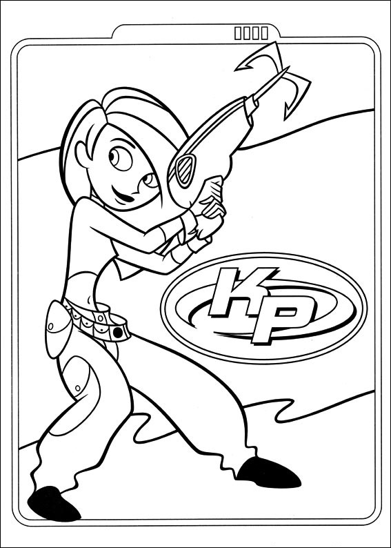Dibujo de Kim con Gancho de Agarre para Colorear